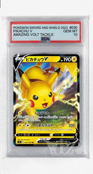 画像1: [PSA10]ピカチュウV【RR】〈030/100〉(雷) (1)