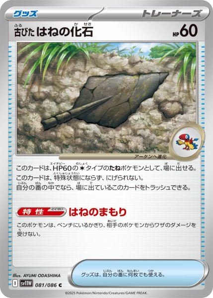 画像1: 古びたはねの化石【C】〈081/086〉(グッズ) (1)