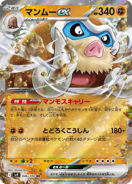 画像1: マンムーex【RR】〈046/100〉(闘) (1)